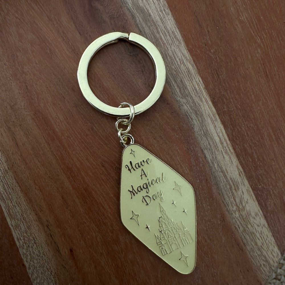 Disney Yellow and Gold Keychain - Have a Magical Day